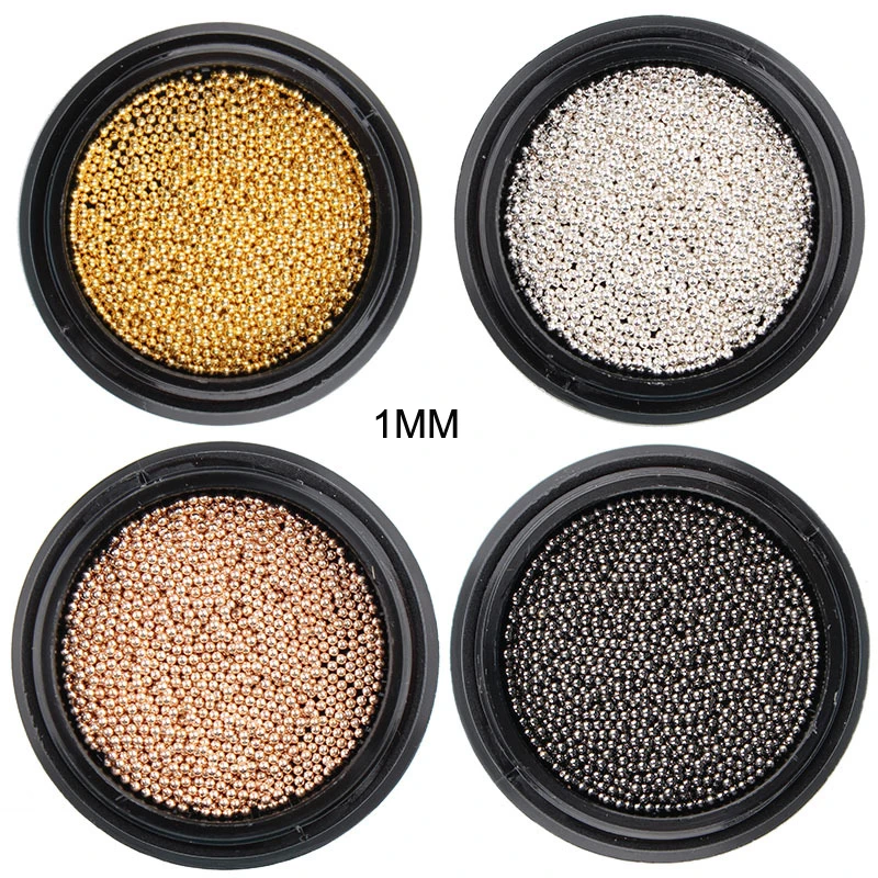 1 коробка Сталь шары мини металлические бусины Смешанные 2 размера 0 8 мм и