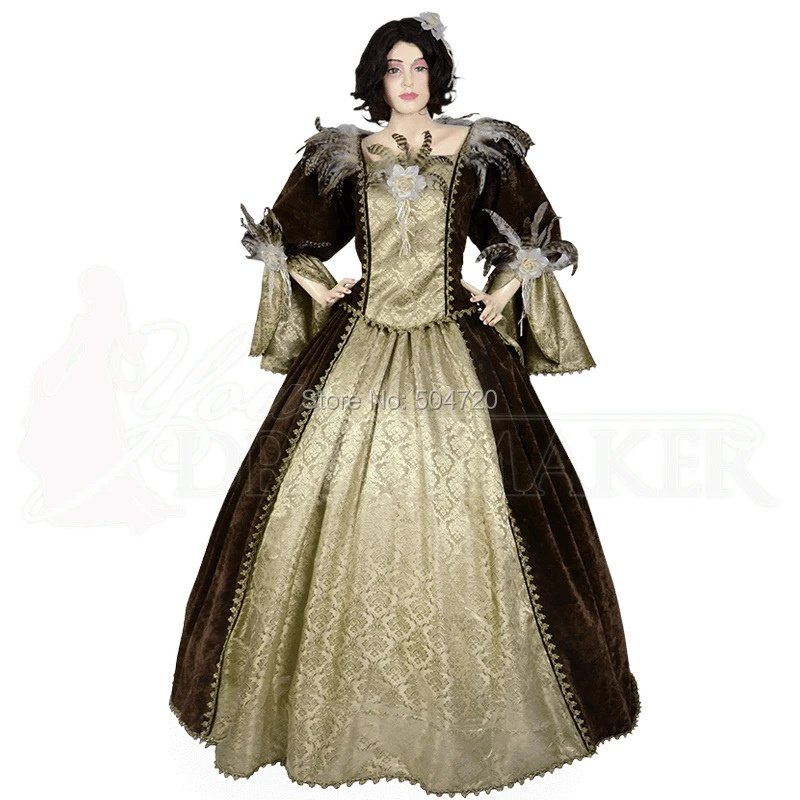 Заказчик на заказ! Коричневое платье возрождения готического театра