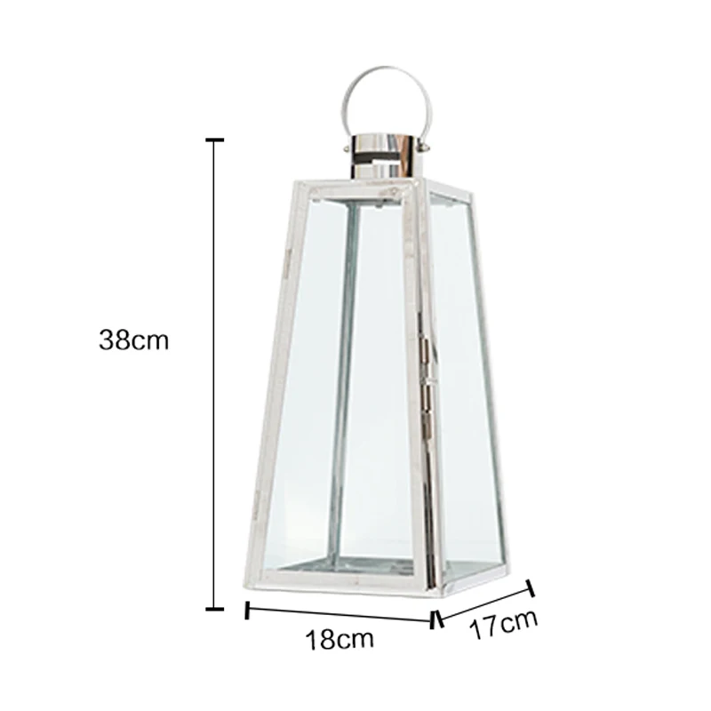 silvery L Марокканский стеклянный подсвечник, декоративный Железный подсвечник, металлический подсвечник, подсвечник для свадьбы, черный/белый/серебристый - Цвет: silvery L