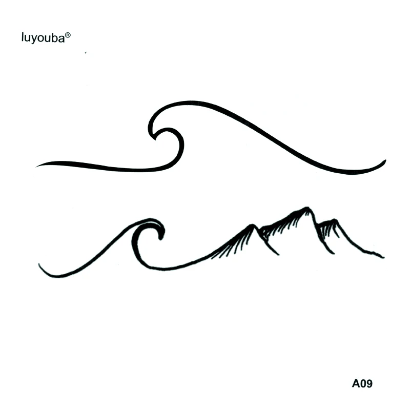 Волнистые и ледяные водостойкие временная татуировка мужские поддельные