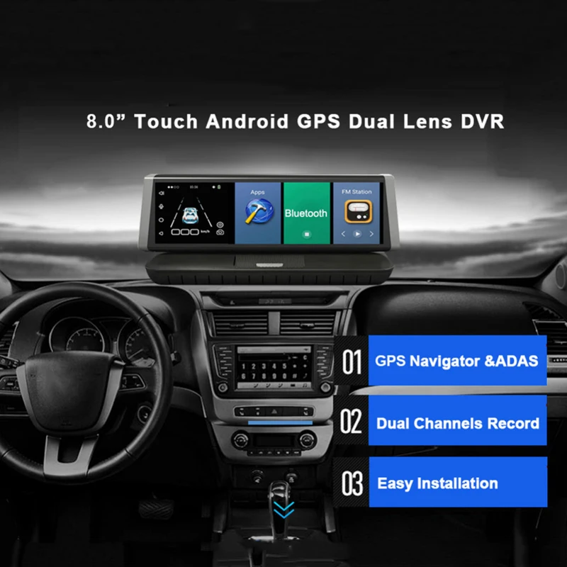 DashCam Android 5 1 ADAS Full HD видеорегистратор для автомобиля 1080P камера 2018 4G WIFI GPS приборная