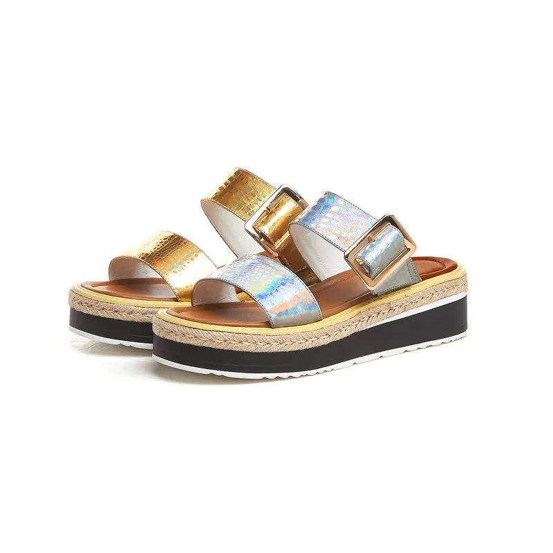 

Salu New Arrival Fashion Sexy Women Sandals Top Quality Open Toe Wedges Heels Genuine Leather Wedding Shoes Summer Shoes Woman