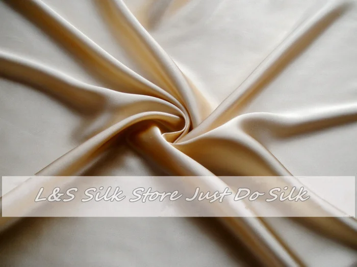 Бесплатная доставка 100% шелковая ткань тутового шелкопряда цвета: желтый