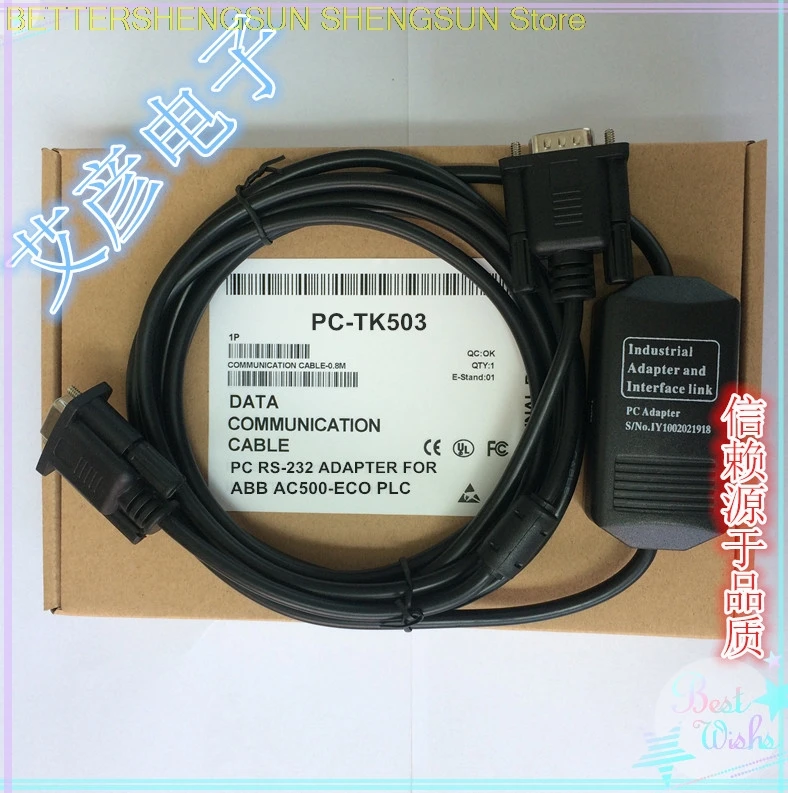 

ABB debug line AC500-Eco series PLC programming cable download line PC-TK503 RS232 serial port