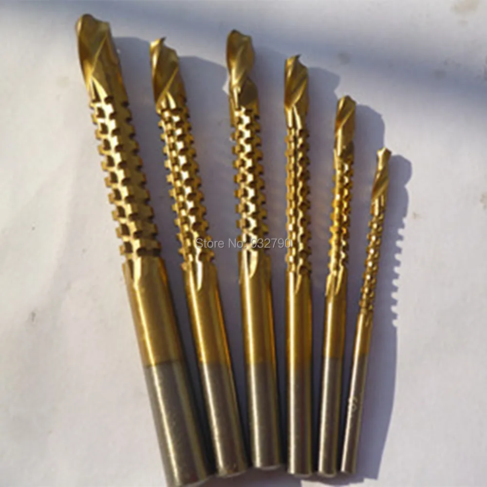 6 шт. дрель Пилы комплект HSS Титан Деревообработка Бурильные долото s 3 мм 4 5 6.5 8