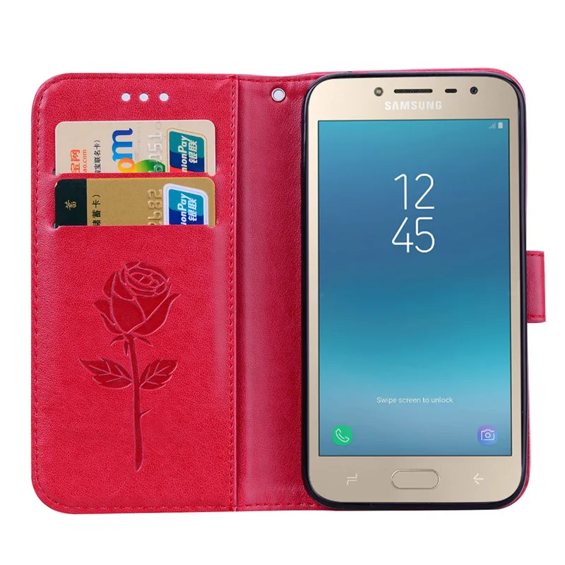 Чехол для телефона Samsung Galaxy J2 2018 Pro J250F кожаный чехол-книжка с бумажником J 250f чехол