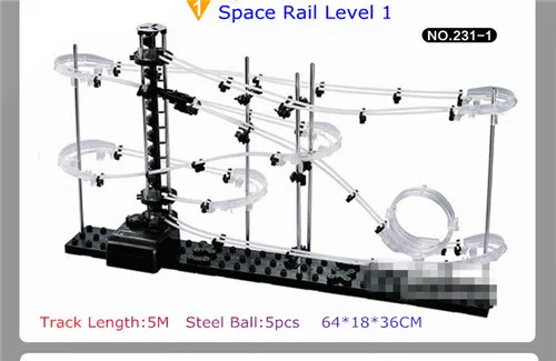 Уровень 1-9 Игрушка американские горки DIY Spacewarp Spacerail Warp Drive Space Orbitor P2 - Цвет: Level 1 by CN