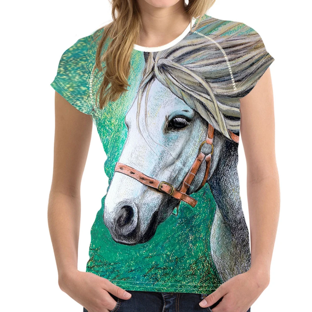 Женские футболки с коротким рукавом FORUDESIGNS для девочек-подростков женские топы