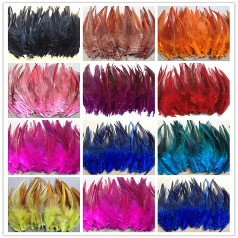 

Beautiful 100pcs rooster tail feathers 10-15cm / 4-6inch Colors optional