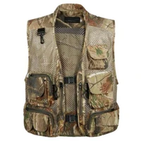 b summer outdoors tactical camouflage mesh vest men breathable multi pockets vest shooting waistcoat sleeveless jacket