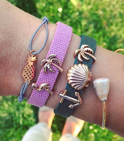 Vinnie Дизайн Ювелирные изделия Пальма слайд шармы подходят для хранения браслетов