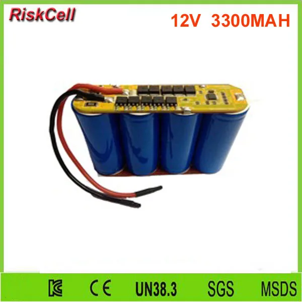 10 шт./лот 12В 3300 мАч Power bank Lifepo4 литиевая батарея с PCB/PCM защитой|lithium battery|battery packbattery