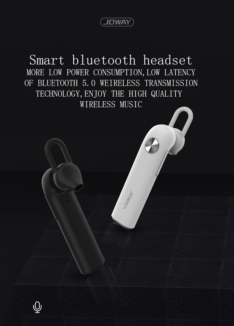 JOWAY Bluetooth наушники беспроводные наушники с шумоподавлением Модные bluetooth 5,0 наушники с регулятором громкости музыки