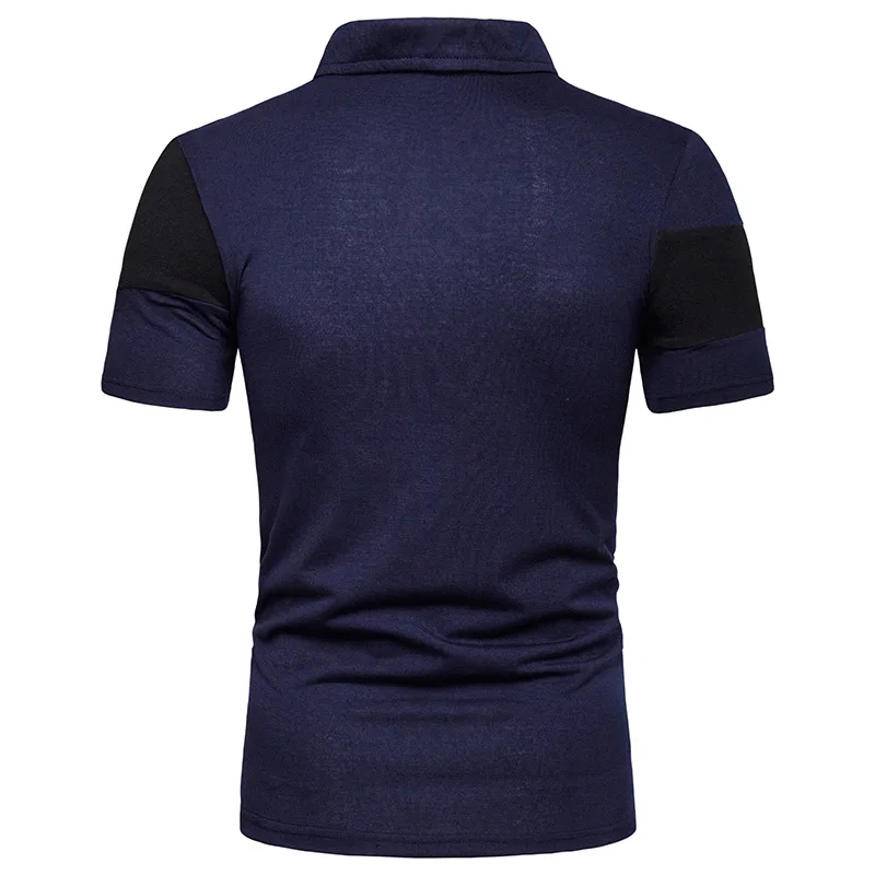 Fashoin Polo Homme летняя брендовая мужская повседневная Приталенная футболка контрастного цвета желтого цвета Camisa Polo с коротким рукавом XXL