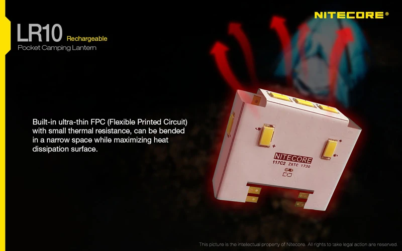 Nitecore LR10 250 люмен микро-USB Перезаряжаемый Карманный фонарь для кемпинга встроенный литий-ионный аккумулятор 1200 мАч
