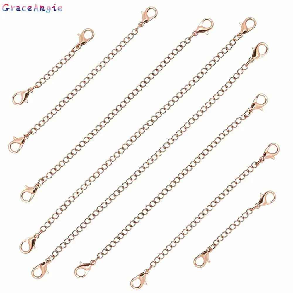 Цепочка-удлинитель для браслета GraceAngie 5 шт./лот из нержавеющей стали | Украшения и