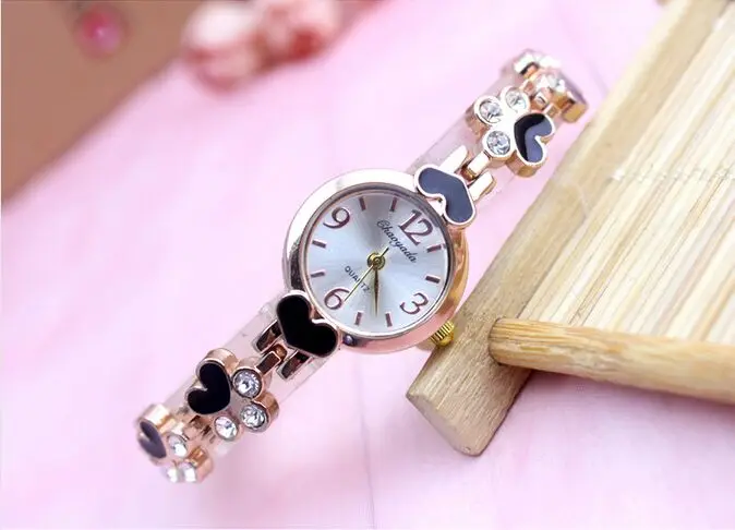 2017 модные роскошные Брендовые женские часы-браслет повседневные кварцевые часы