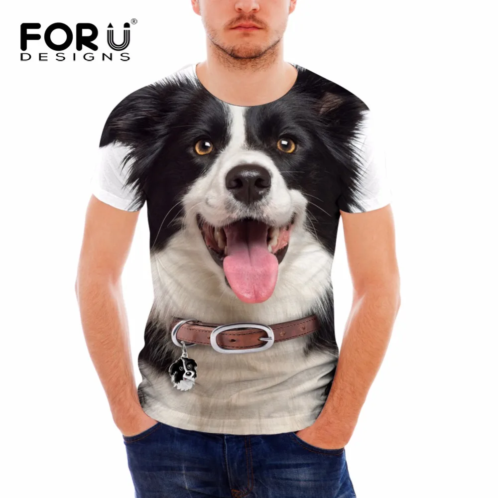 FORUDESIGNS/забавная 3D футболка для мужчин брендовая дизайнерская хлопковая