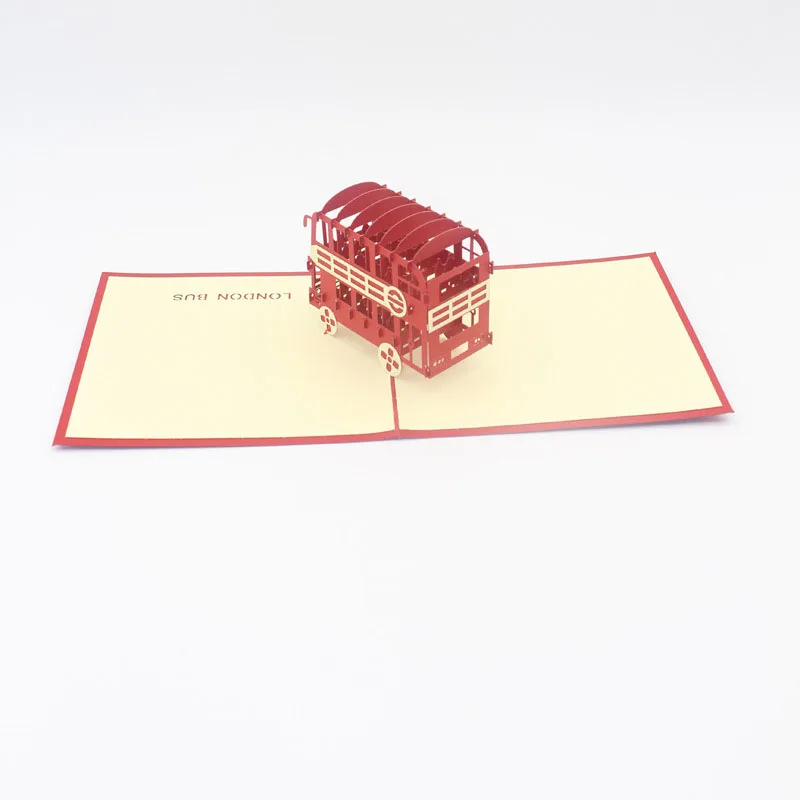 3d лазер ручной работы резьба по дереву красная двухслойная автобусная бумага