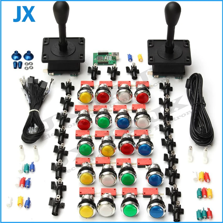 Набор для рукоделия аркадных игр 2 игроков ПК PS/3 в 1 светодиодный Хромированная