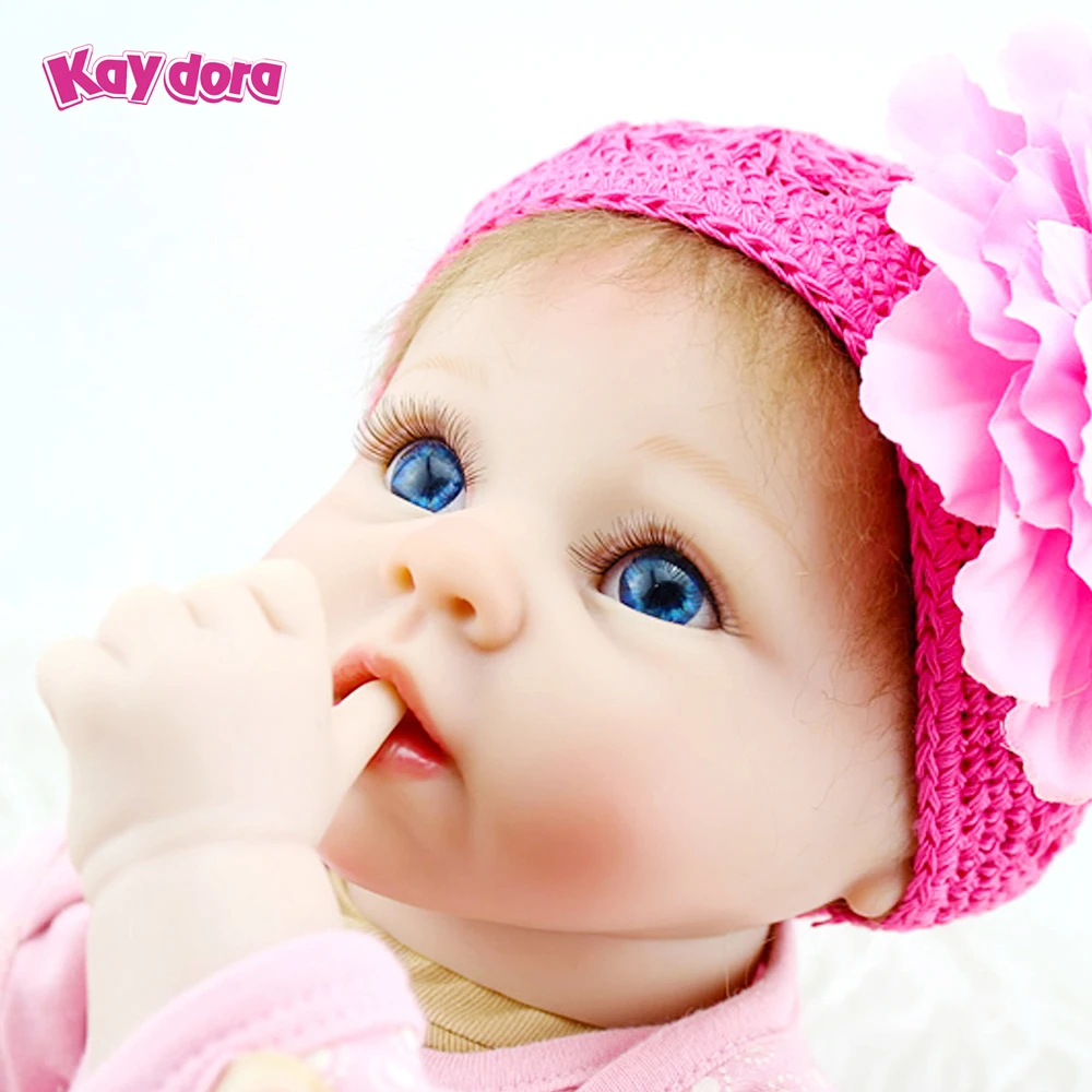 KAYDORA 22 дюйма 55 см силиконовые куклы Reborn тканевые ручной работы реалистичные