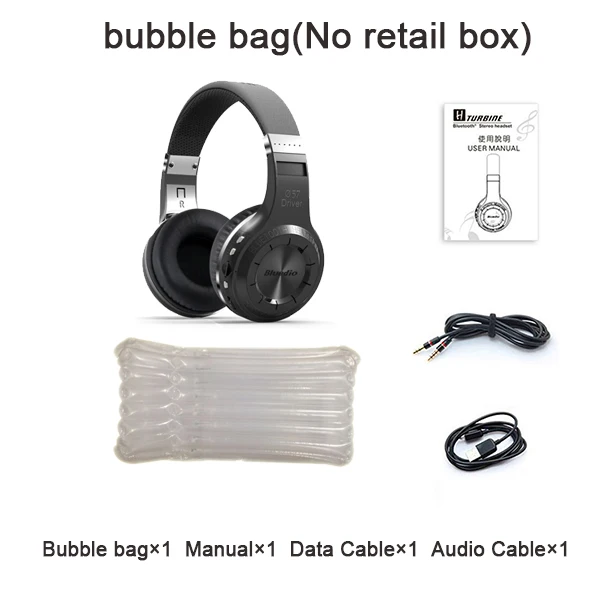 Black bubble bag Bluedio H+ shooting Brake BT5.0 bluetooth наушники стерео bluetooth гарнитура Mp3 плеер наушники с микрофоном sd карта FM - Цвет: Black bubble bag