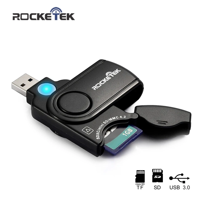 Адаптер для чтения карт памяти Rocketek usb 3 0 SD TF micro ПК компьютера ноутбука