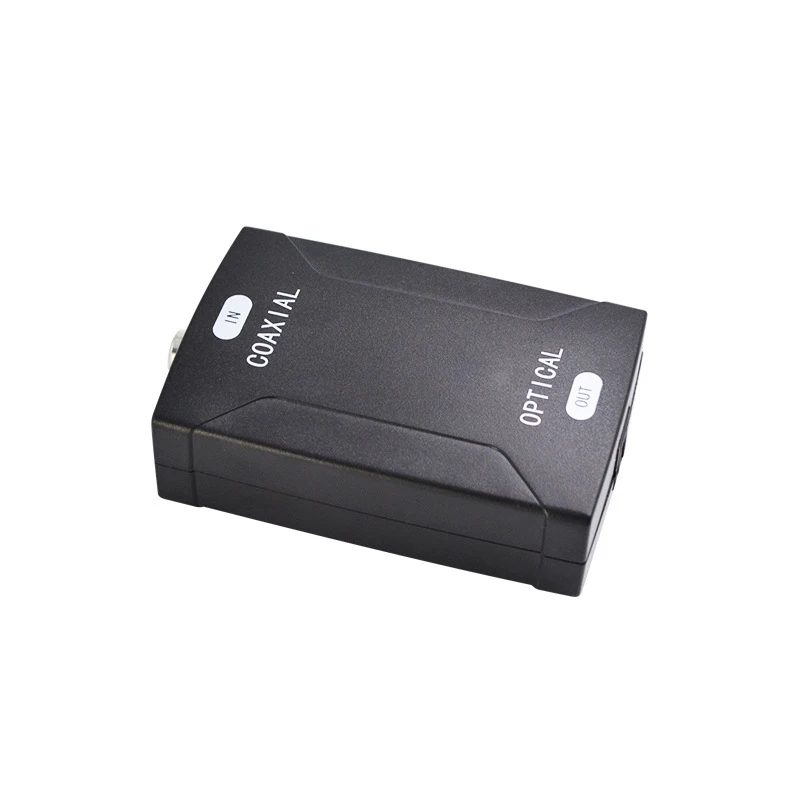 96KH Coaxial RCA Audio Signal To Optical SPDIF Toslink Digital Converter Adapter Box &amp DC 9V 300mA Charger |