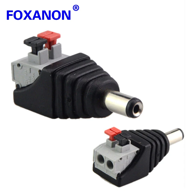 Штекерный разъем питания постоянного тока Foxanon установка без инструментов.