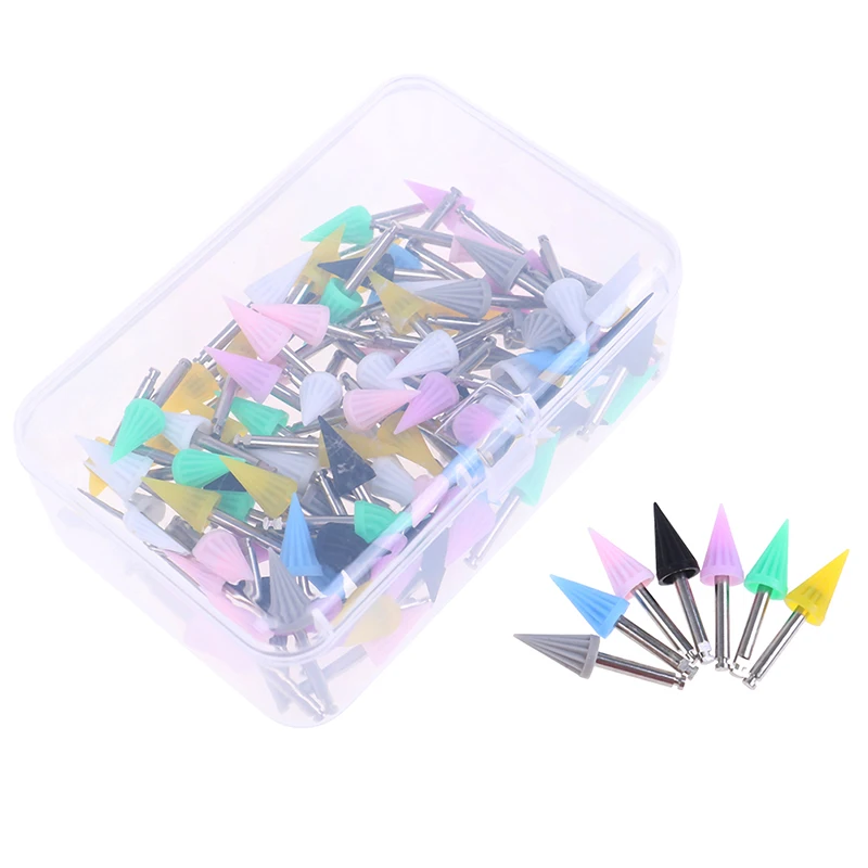 10pcs Dental Polishing Cup Bending Machine Brush Polisher Prophy Oral hygiene Lab Tools | Красота и здоровье