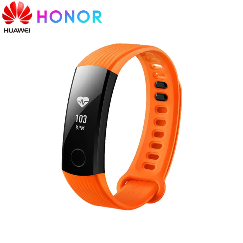 Huawei Honor Band 3 Смарт-Браслет фитнес монитор сердечного ритма сна 5ATM водонепроницаемый плавательный сенсорный экран трекер SmartWatch