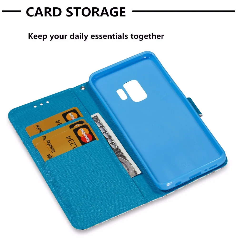 С принтом в виде персонажей из мультфильма для samsung Galaxy S9 Plus Note 8 чехол с откидной