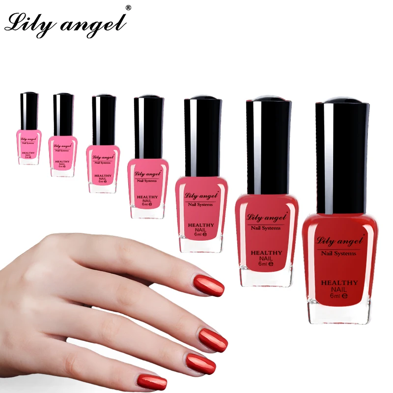 Lily angel цветной водостойкий лак для ногтей 6 мл гель-краска Отшелушивающий клей для ногтей на водной основе быстросохнущие инструменты для красоты 65 цветов