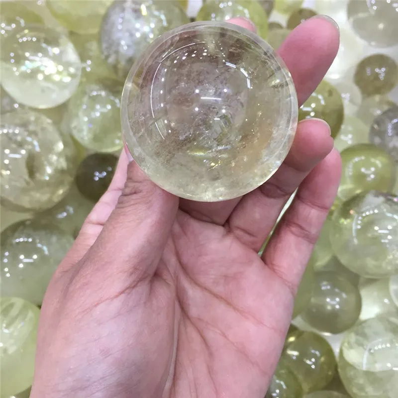 Прямая поставка натуральный цитрин кварц кристалл драгоценный камень сфера