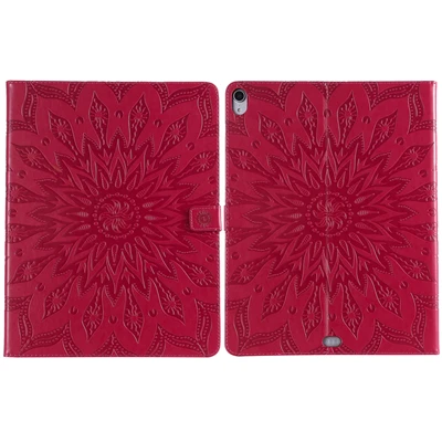 Red Чехол для планшета для iPad Pro 12,9 A1876 A003 A1895 A2014 3D рельефный чехол-подставка с подсолнухом для нового iPad Pro 12,9 Чехол+ пленка - Цвет: Red