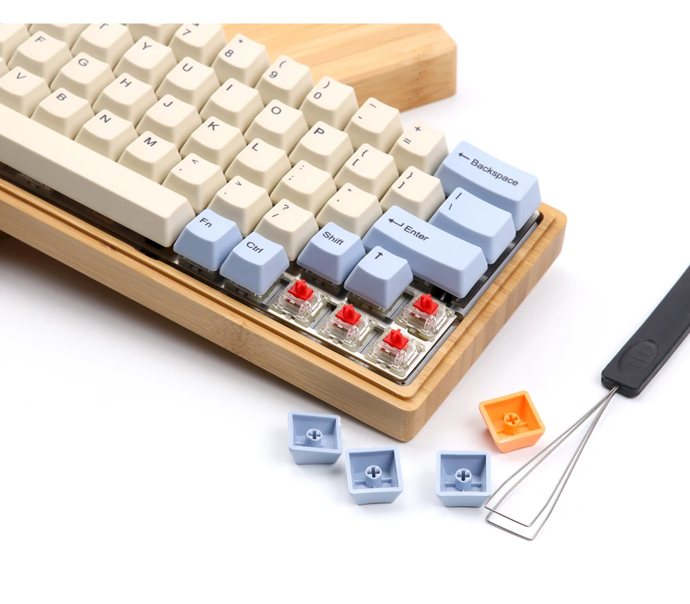 Синий бежевый оранжевый OEM Dye-Subbed Keycap толстый PBT для DZ60 GK64 mx механическая клавиатура