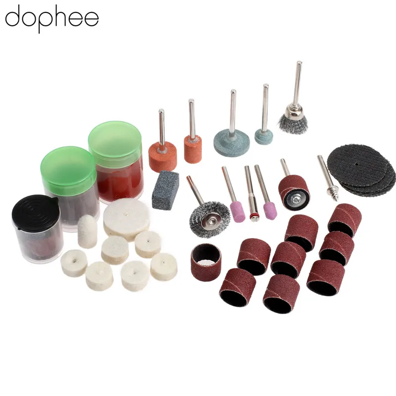 Dophee 75 шт. мини дрель Dremel аксессуары вращающаяся Полировка Шлифовка резка резьба