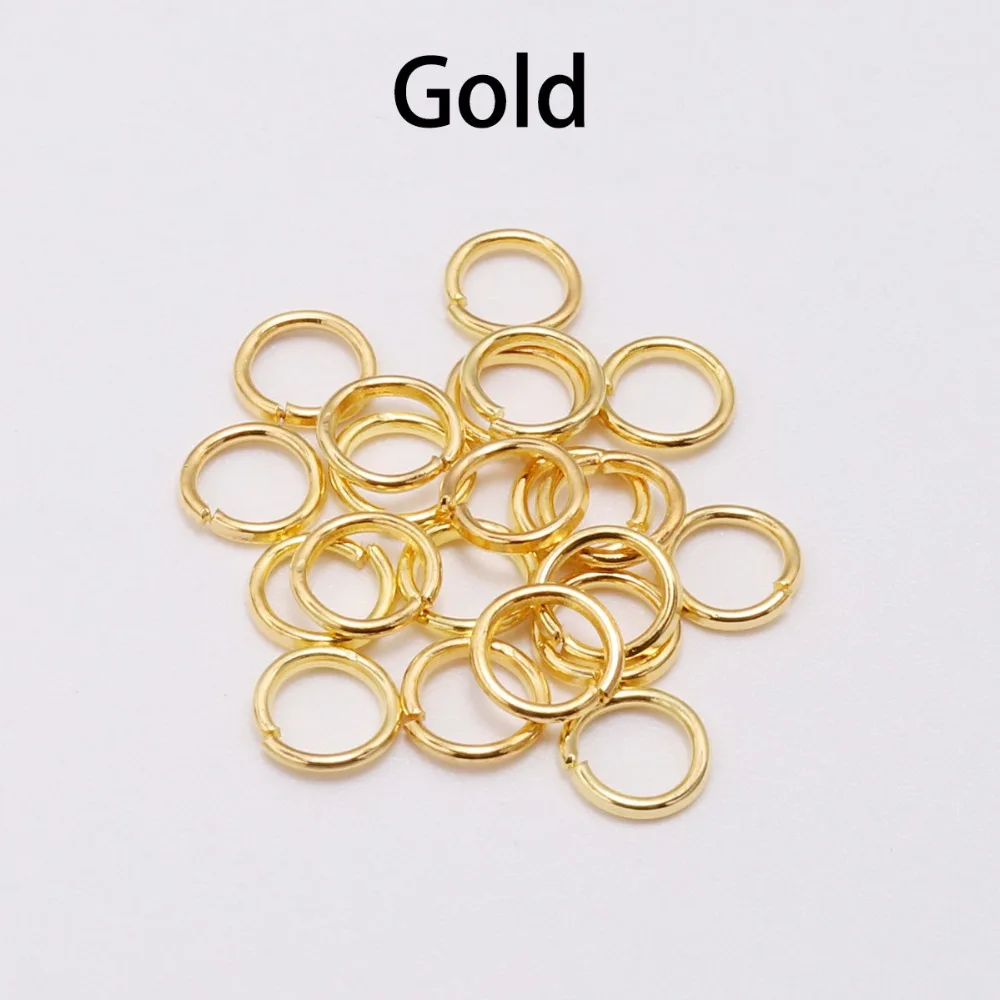 OMH Wholesale200pcs 4 5 6 8 10mm gold and silver ring open DIY jewelry making necklace bracelet found connector AC02 | Украшения и