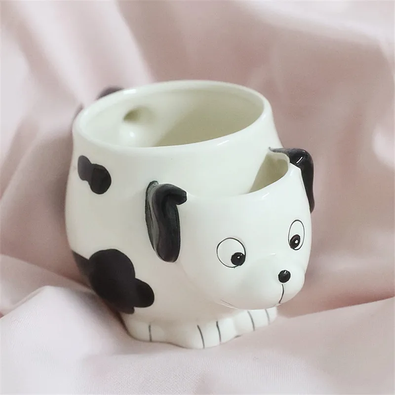 600 ml 3D Единорог кружки Симпатичный кот собака дети молоко кружки взрослых украшения дома напиток кружка, керамическая кружка - Цвет: Dog