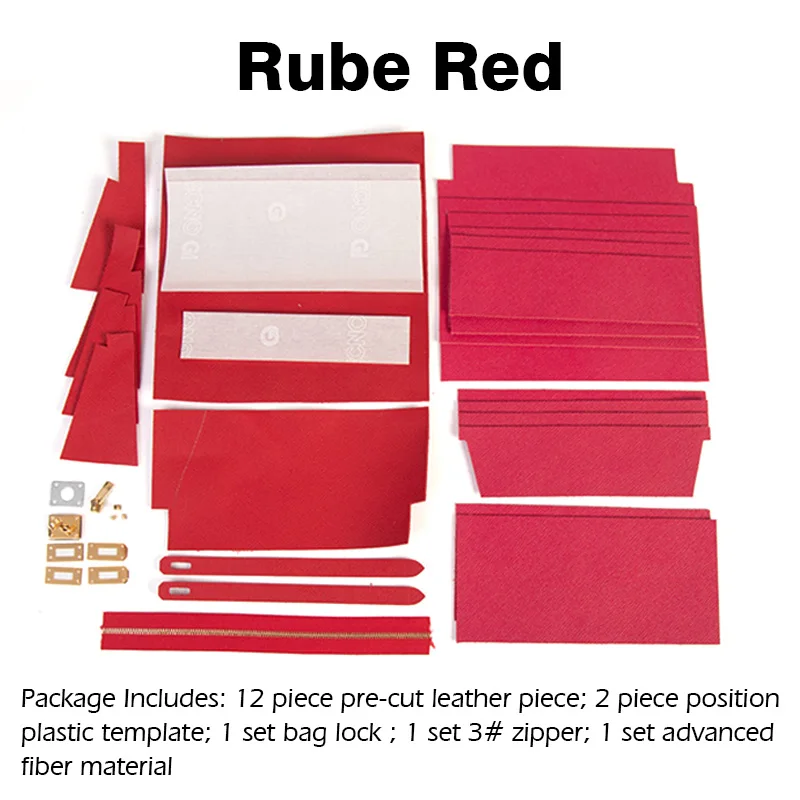 Rube Red WUTA 706, ручная работа, известный клатч, кошелек, кожаный набор, сумочка, кошелек, полуфабрикат, сделай сам, подарок, EPSOM, кожа, Франция, импорт - Цвет: Rube Red