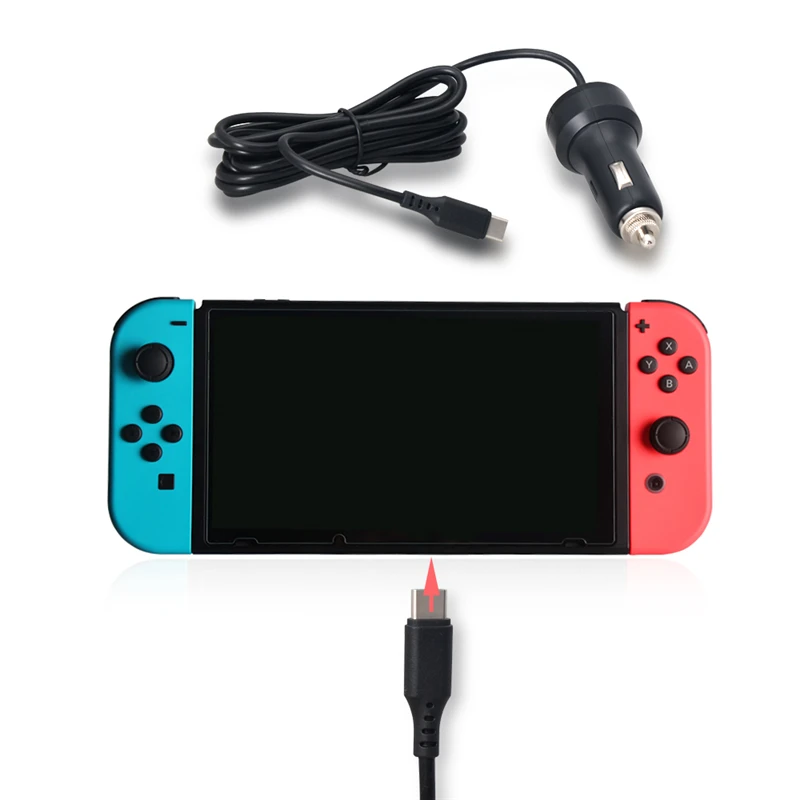 Автомобильное зарядное устройство Type C для Switch NS Travel essential 2M автомобильная