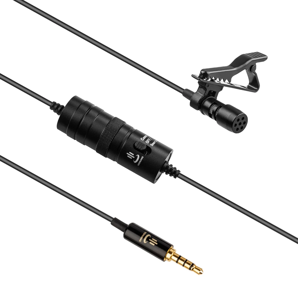 Профессиональный петличный микрофон с зажимом кабель 3 5 мм 6 м адаптером 35