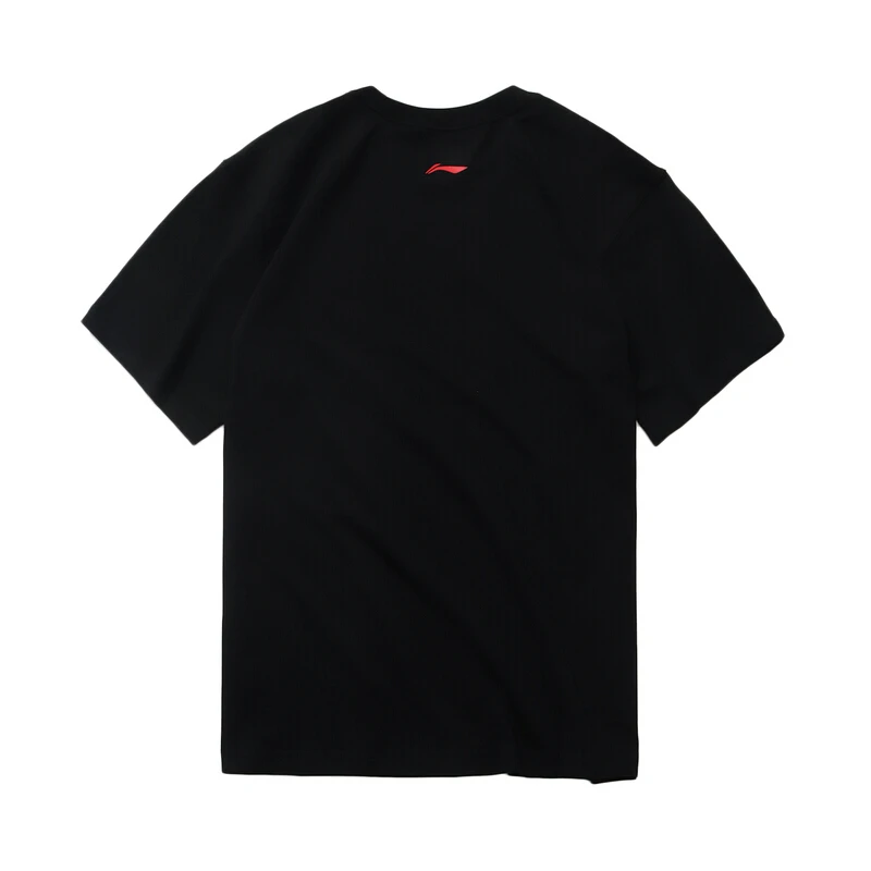 Li-Ning PFW Мужская футболка с принтом для фото из 100% хлопка дышащей подкладкой