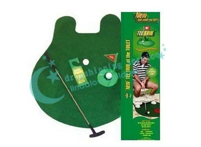 1 Set Potty Putter Toilet Golf Game Mini Putting Green Free Shipping |