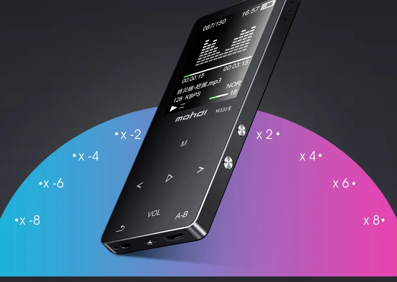 Металлический Bluetooth MP3 плеер без потерь HiFi MP3 музыкальный плеер с высококачественным звуком динамик электронная книга FM радио часы