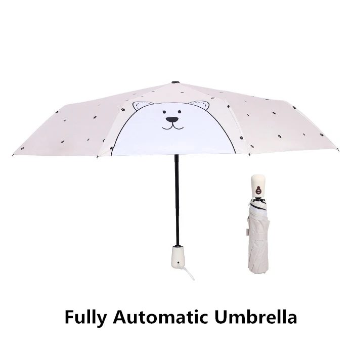 White Polar bear Kocotree большой сильный для двух человек полностью автоматический анти-УФ Дождь Солнце Ветрозащитный зонты для женщин Дамская Мода жираф - Цвет: White Polar bear