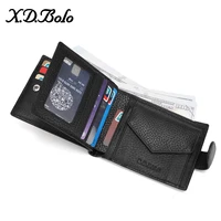 x d bolo 2020 male leather wallet mens wallets card holder genuine leather purse for men wallet with coin pocket money bag