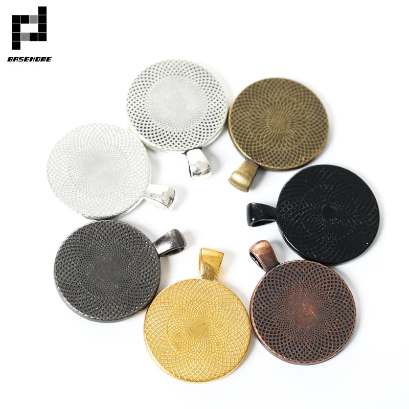 

BASEHOME 12 шт./лот 24 шт./лот 30 шт./лот 25 мм Ожерелье Подвеска Настройка Кабошон Камея База лоток Безель пустой Fit 25 мм кабошоны DIY