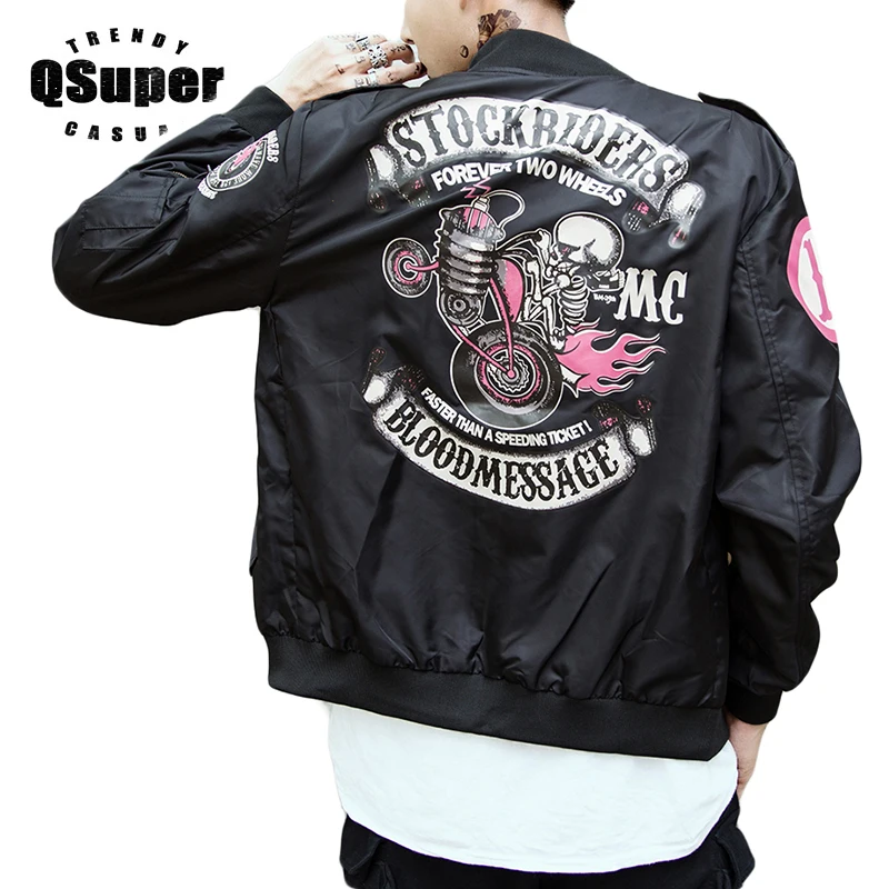 QSuper Stockriders мотоциклетные Роскошные Брендовые куртки-бомберы мужские большие