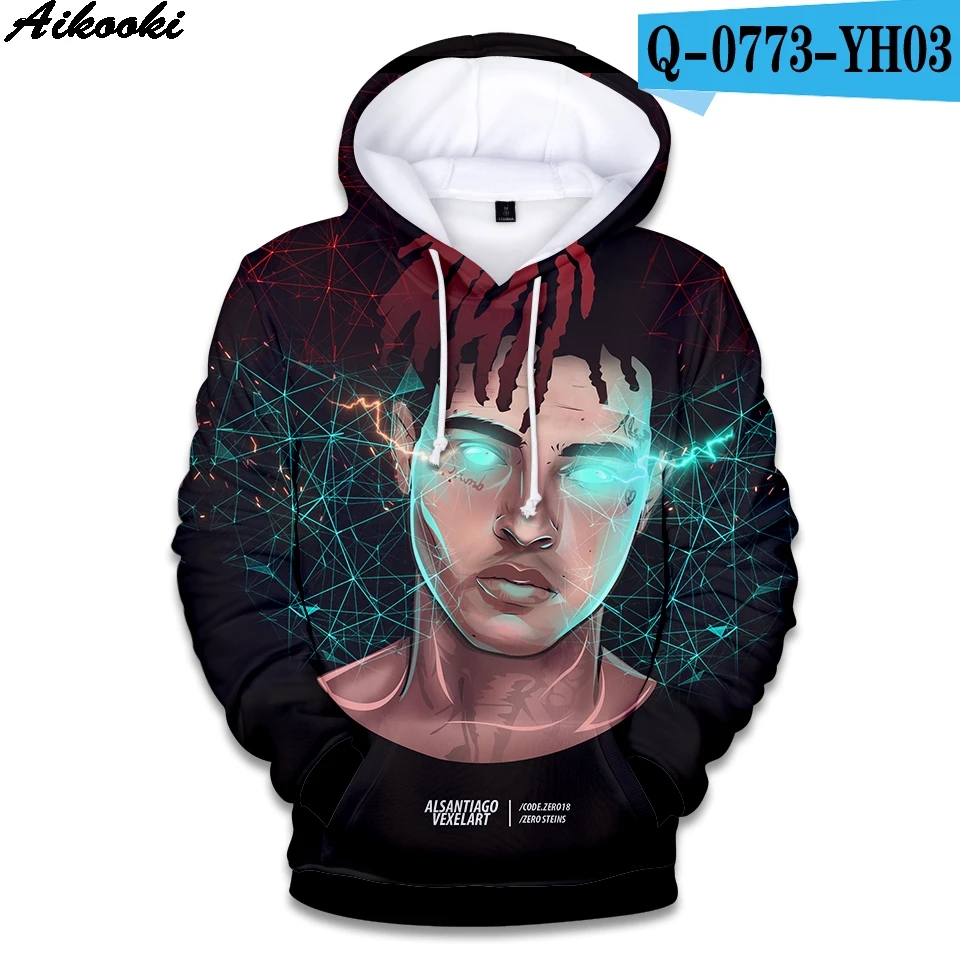Слоновая кость Aikooki, модные мужские/женские толстовки с капюшоном, 3D, xxxtentacion, мужские новые толстовки с 3D принтом, xxxtentacion, зимние толстовки, одежда - Цвет: Слоновая кость